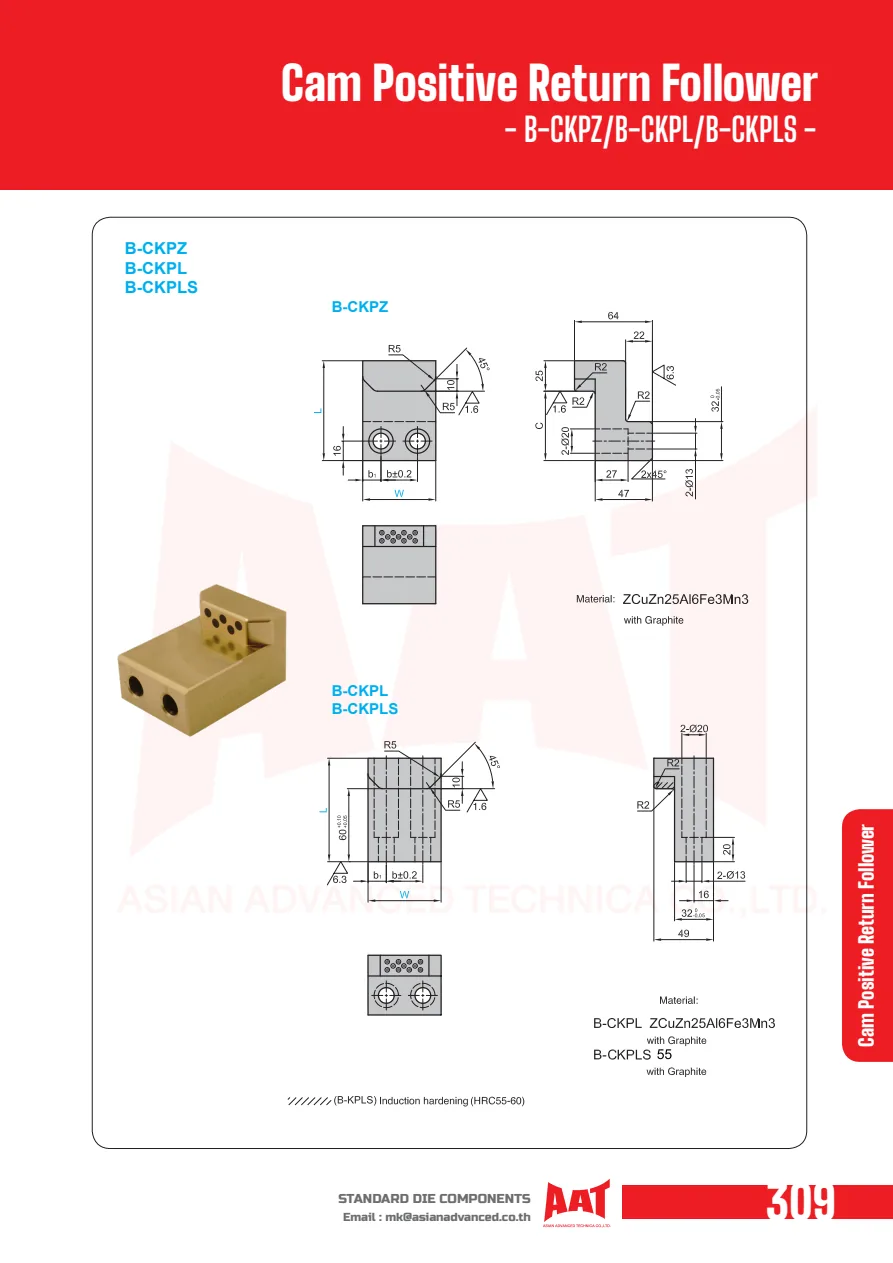 CAM POSITIVE RETURN BLOCKS COPPER ALLOY TYPE ( B-CKPL ) (B-CKPL ...